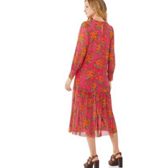 🎁NWT Floral Print MIDI dress - Picture 2 of 4